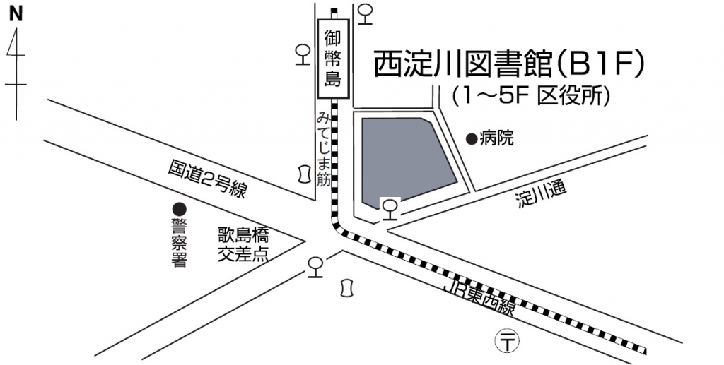 西淀川図書館地図