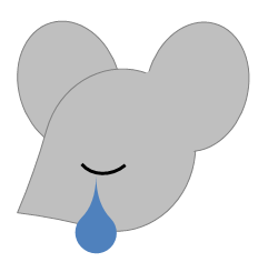 涙をながすネズミのイラスト