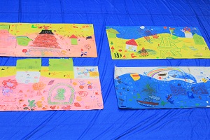 お絵かきワークショップで完成した作品