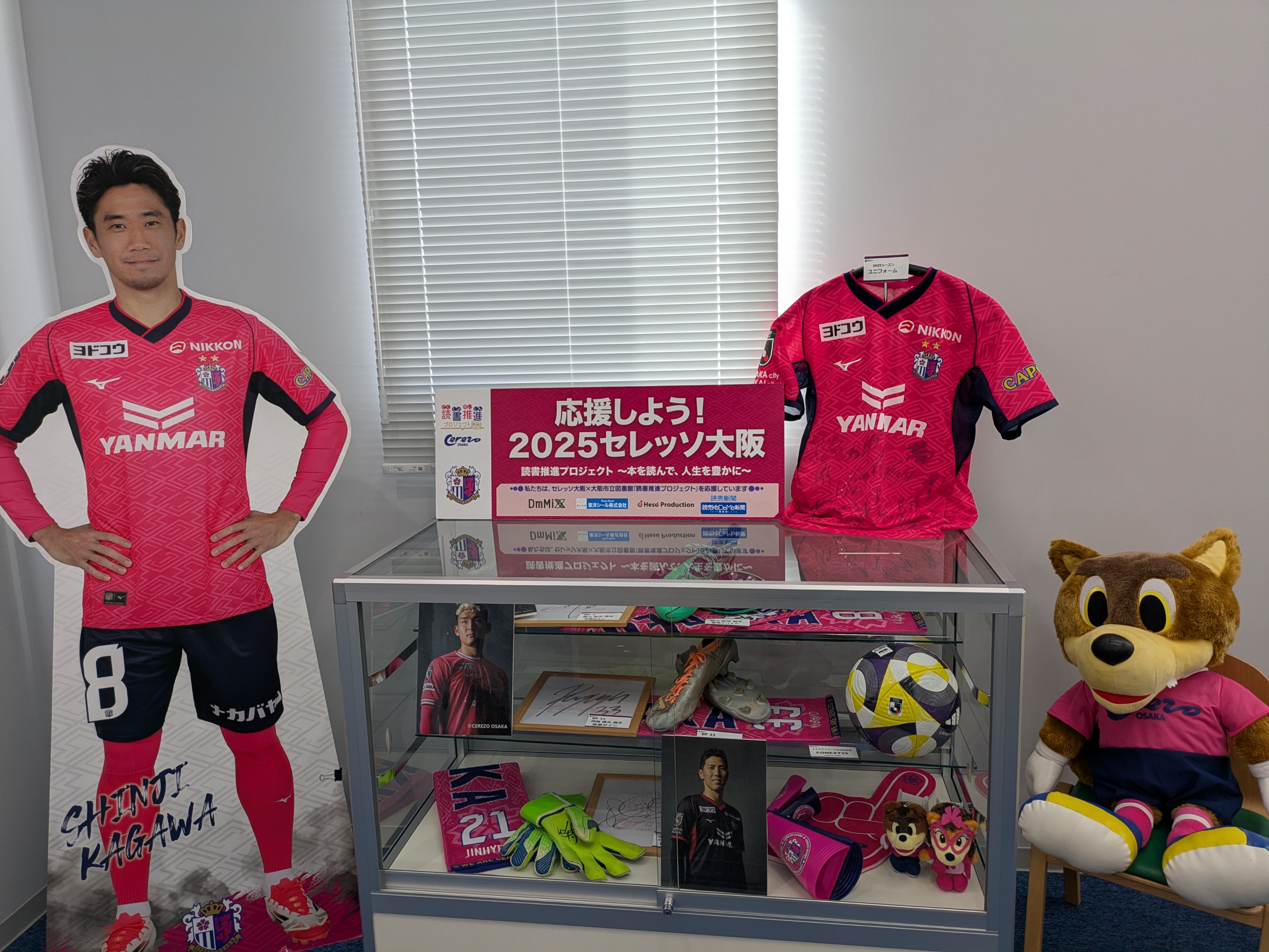 港図書館ケース展示写真