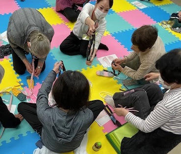 布ぞうり制作風景1