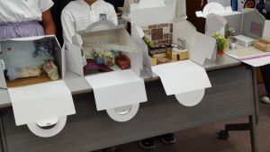 ケーキ箱に自分のお部屋をつくってみよう写真