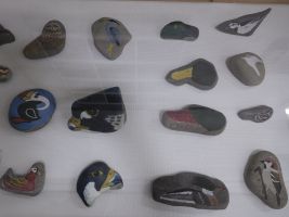 石ころアートの展示の様子