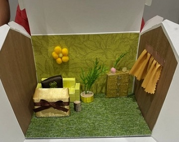 ケーキ箱に自分のお部屋を作ってみよう写真1