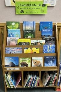きらめき写真えほん展の棚の写真 きらめき写真えほん展の棚の写真