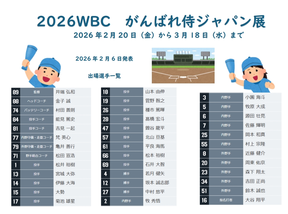 2026WBC　がんばれ侍ジャパン展