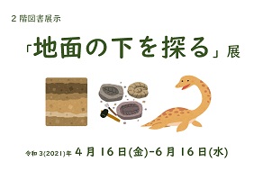 図書展示「地面の下を探る」展示画像
