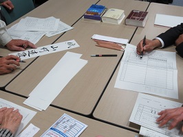 第2部の連歌実作の机上