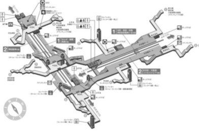 阿波座駅構内図