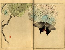 省亭花鳥画譜 (12コマ目)