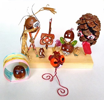 どんぐり工作教室作品例