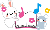 ほんをひらくうさぎ