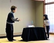ろうそくを消すところ