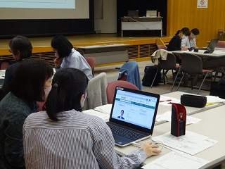 ワークショップ「ベストミックスで調べ学習をやってみよう」の様子
