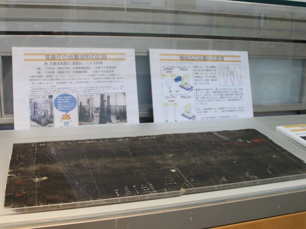大阪管区気象台展の展示風景