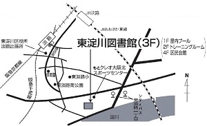 東淀川図書館地図