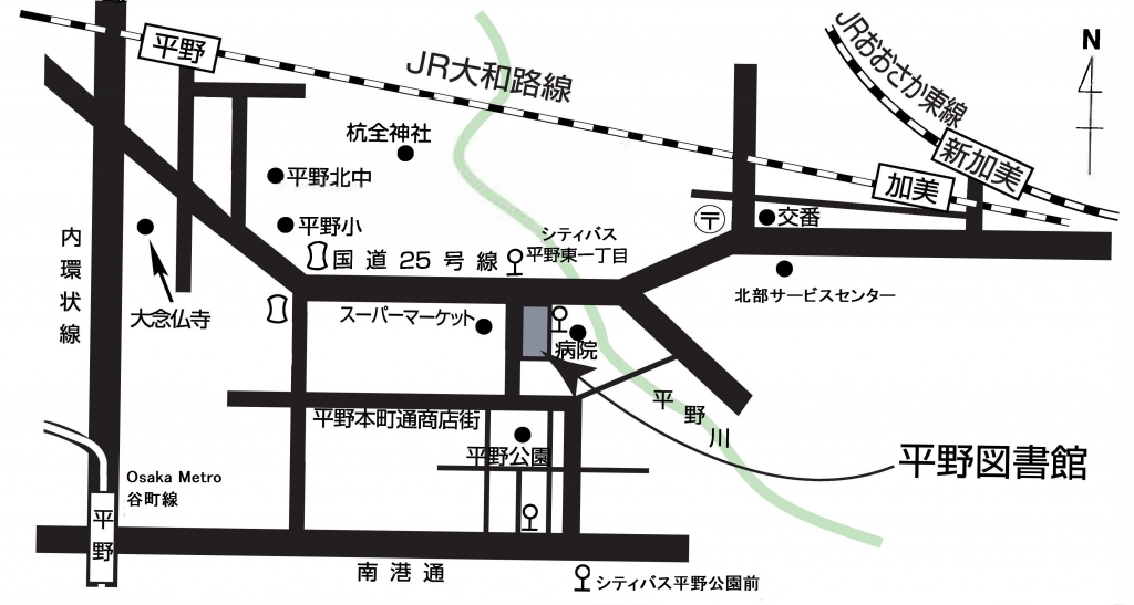 平野図書館地図