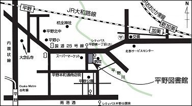 平野図書館の地図