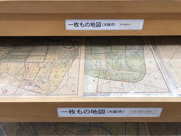 地図コーナー引き出しの地図
